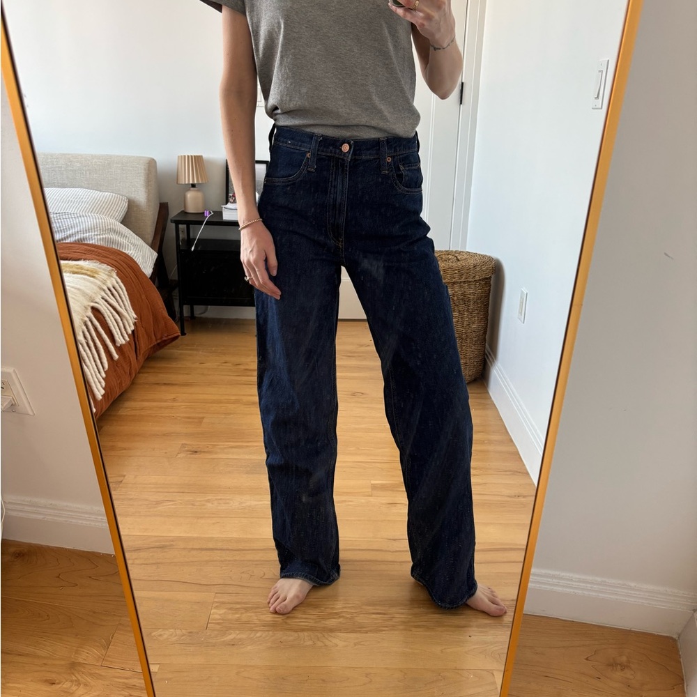 GAP 90s loose high rise Dark Blue Women's Straight Leg Jeans
